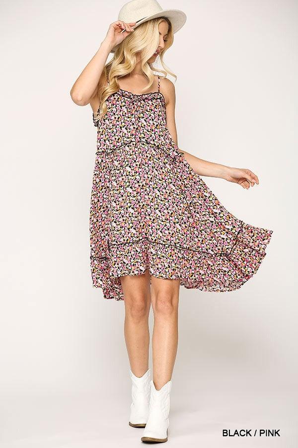 Vestido con estampado floral de florecitas