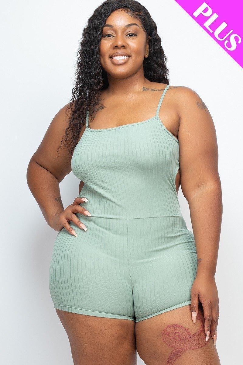 Sleeveless ribbed jumpsuit