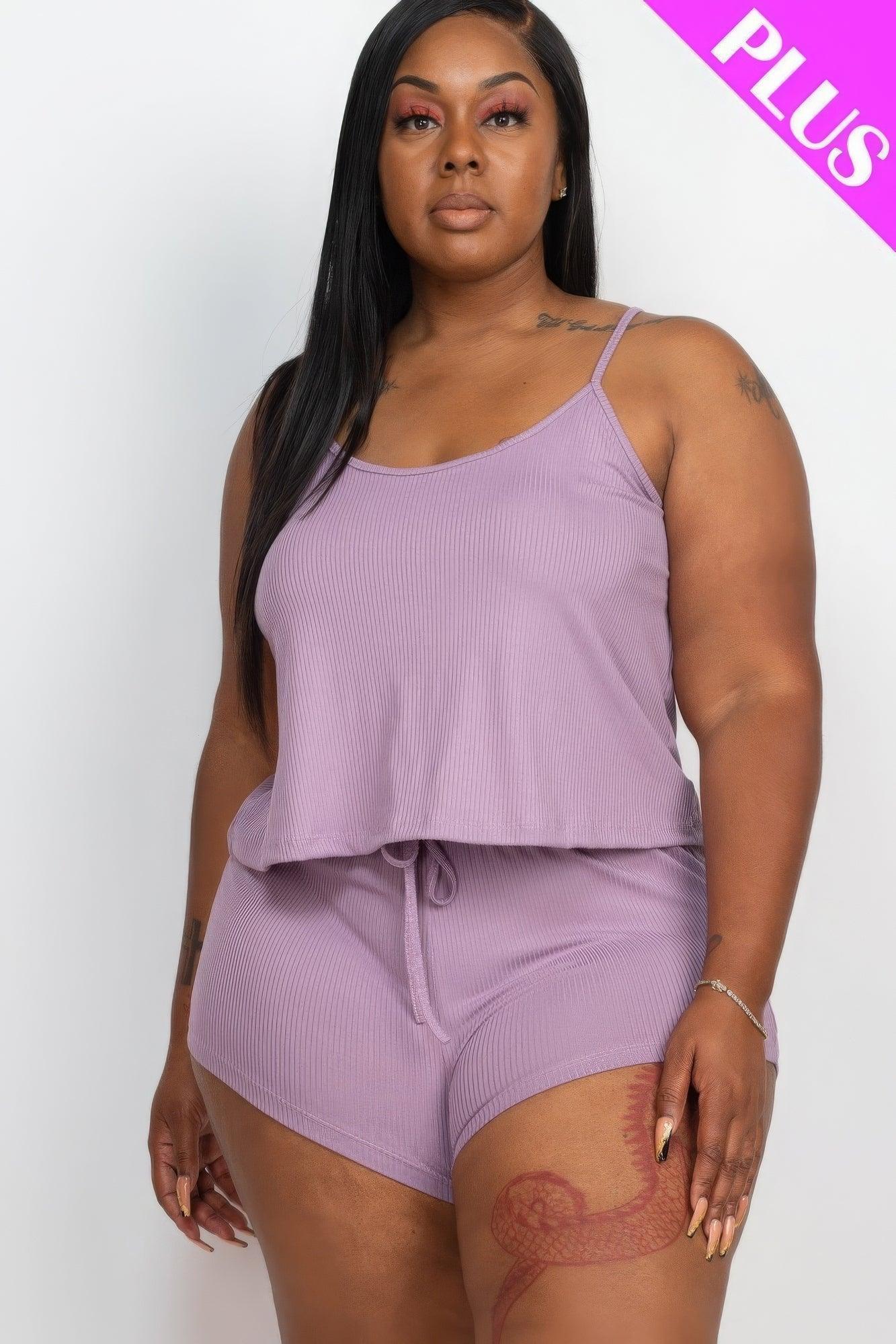 Strappy tank top and shorts set