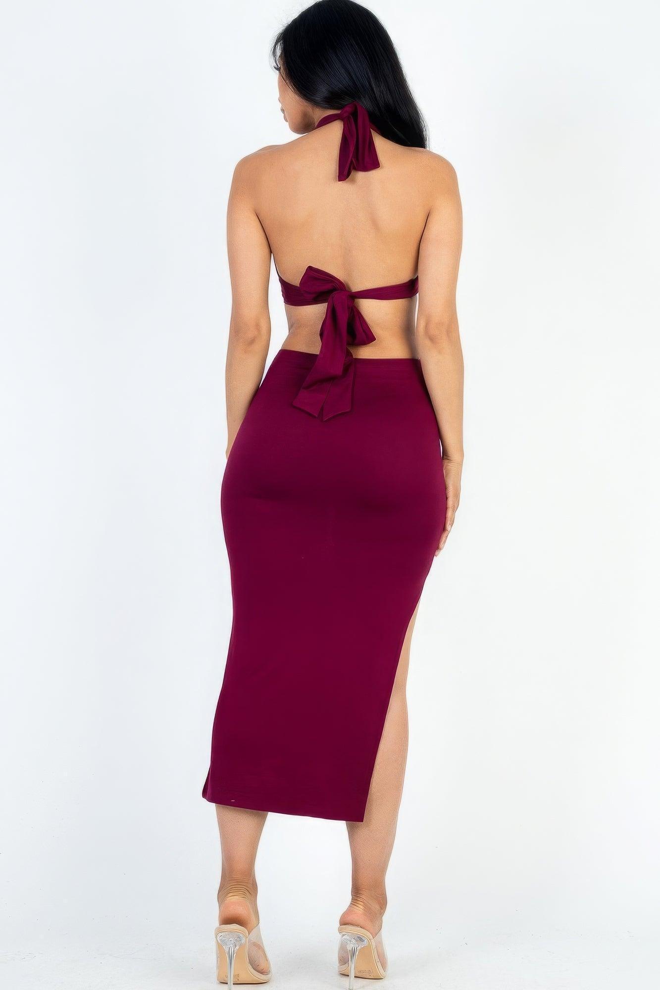 Robe mi-longue