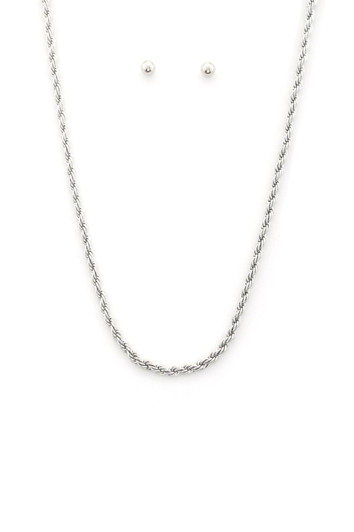 Collier en métal à maillons de corde