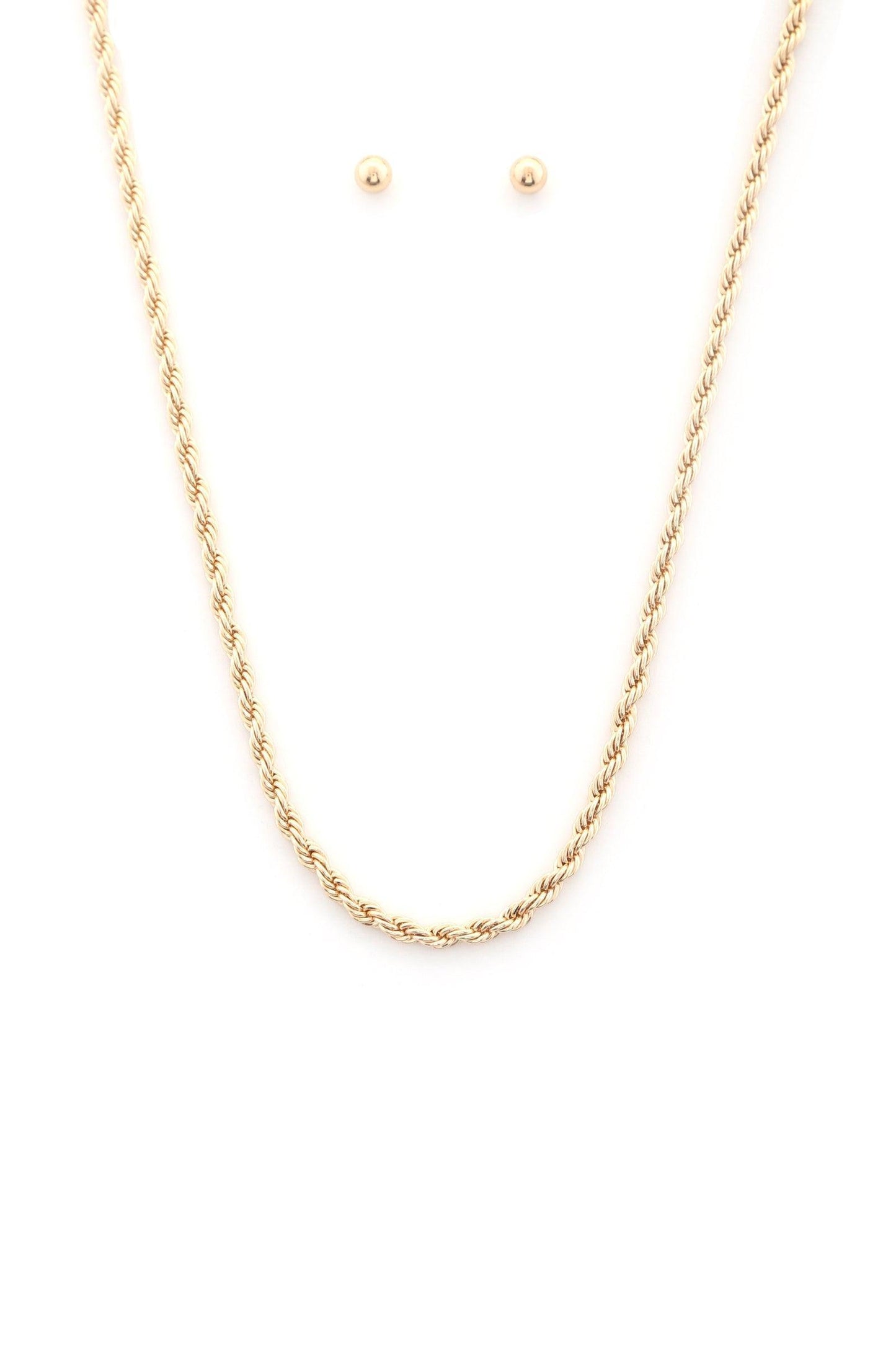 Collier en métal à maillons de corde
