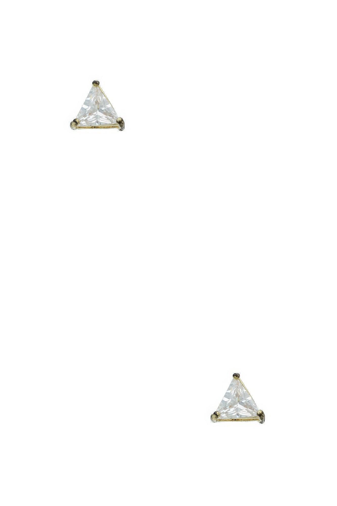 Boucles d'oreilles en cristal triangulaire de 7 mm