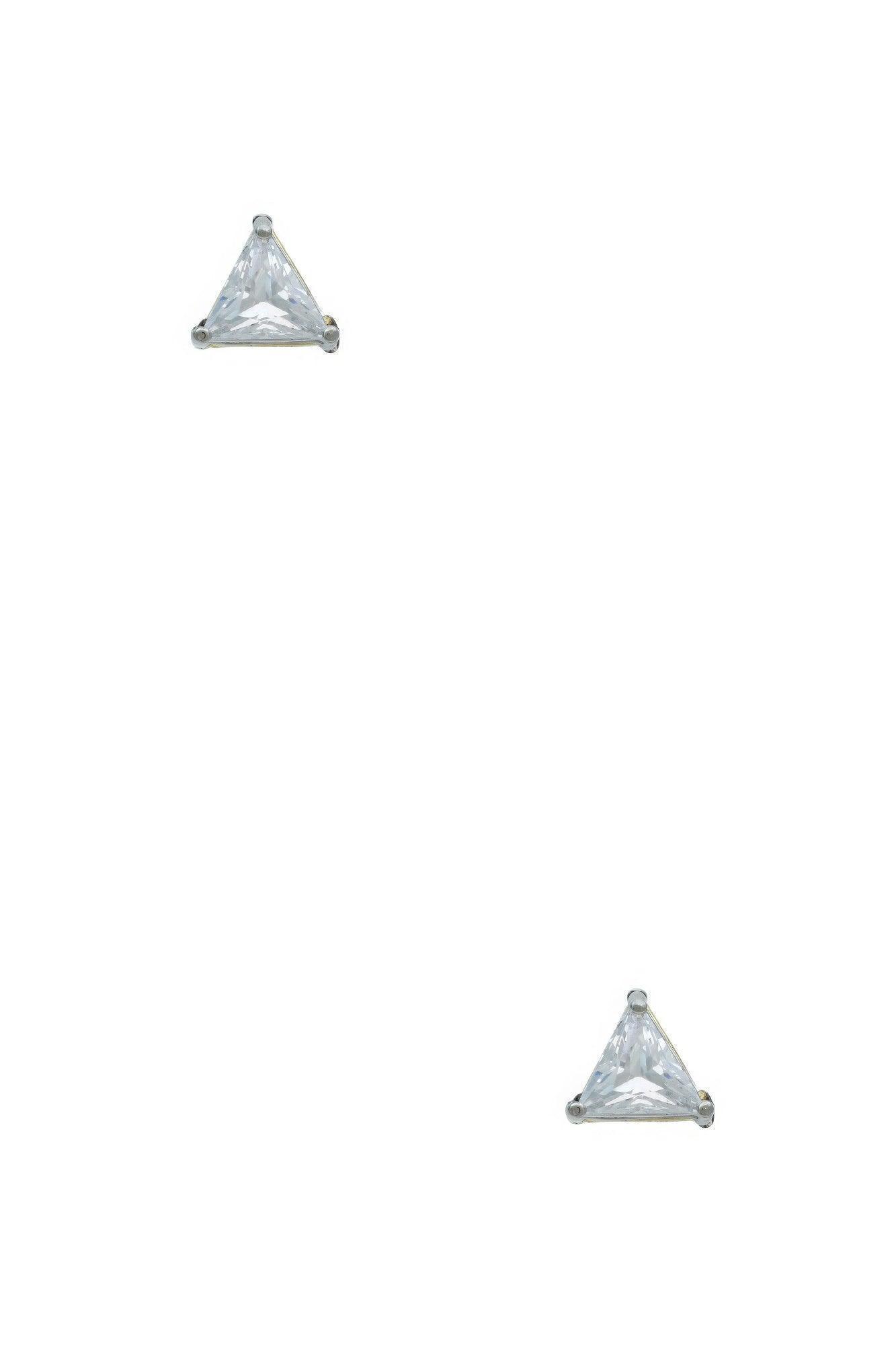 Boucles d'oreilles en cristal triangulaire de 7 mm