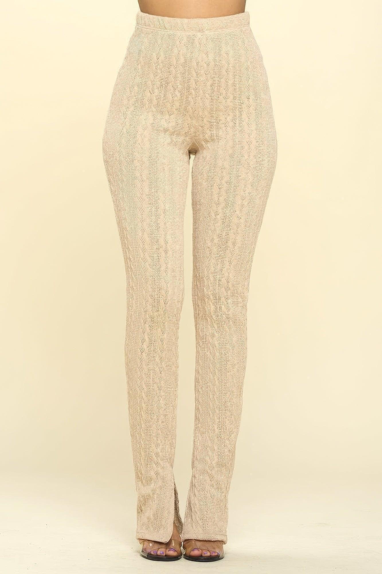 Legging taille haute en tricot