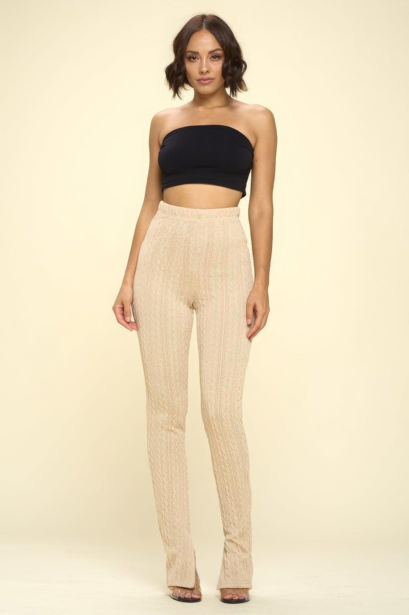 Legging taille haute en tricot