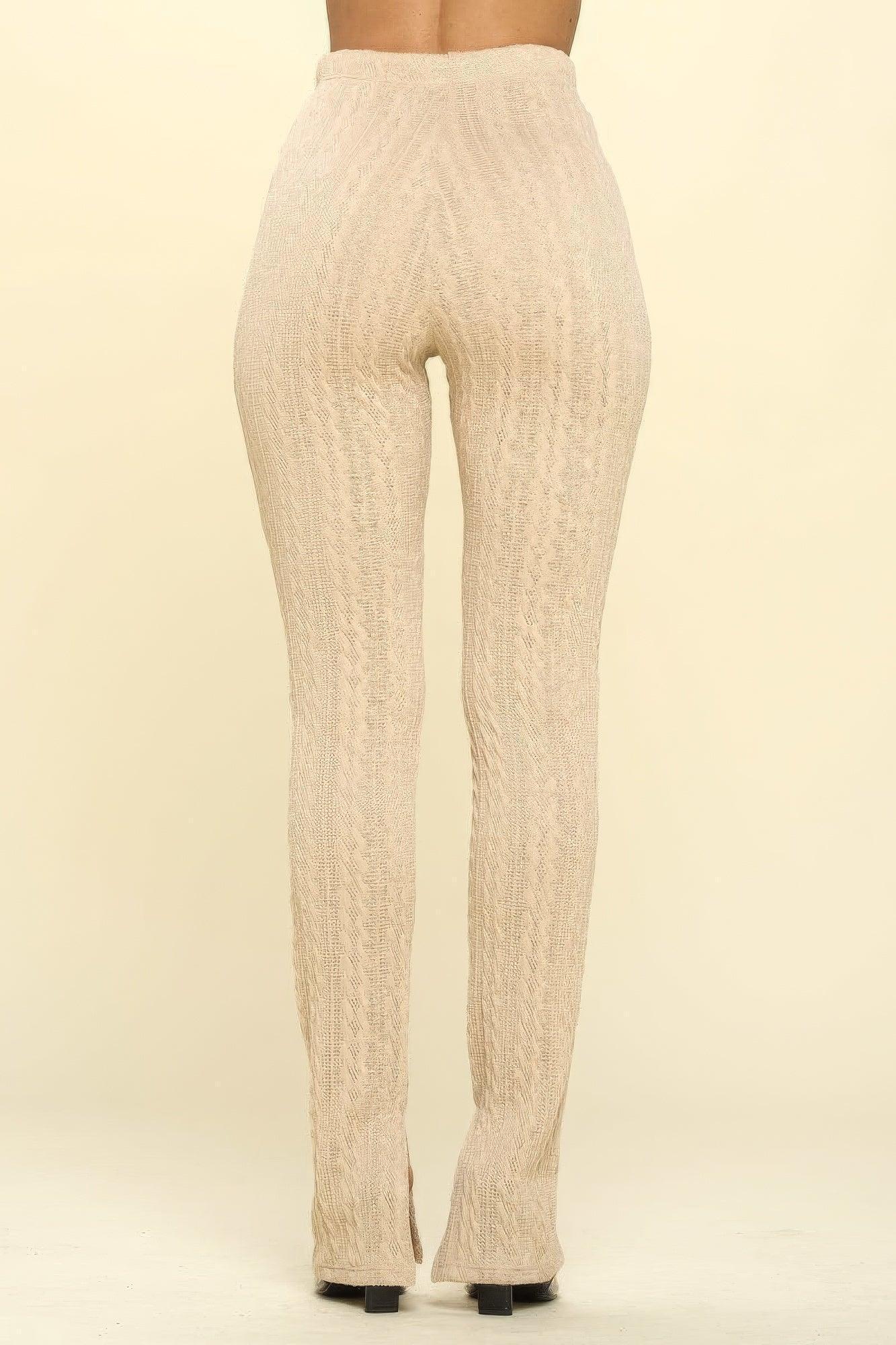 Legging taille haute en tricot