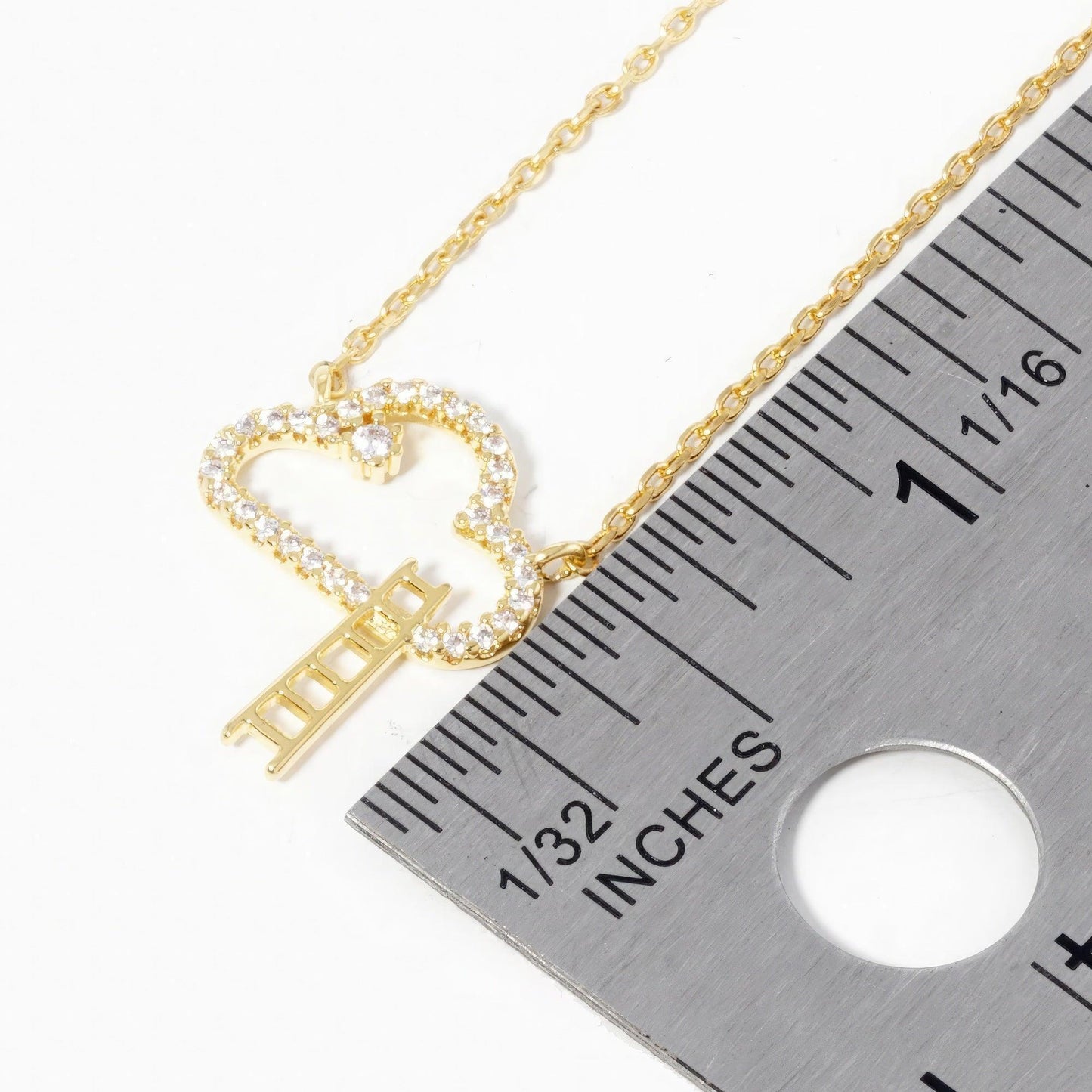 Collier pendentif nuage trempé en or