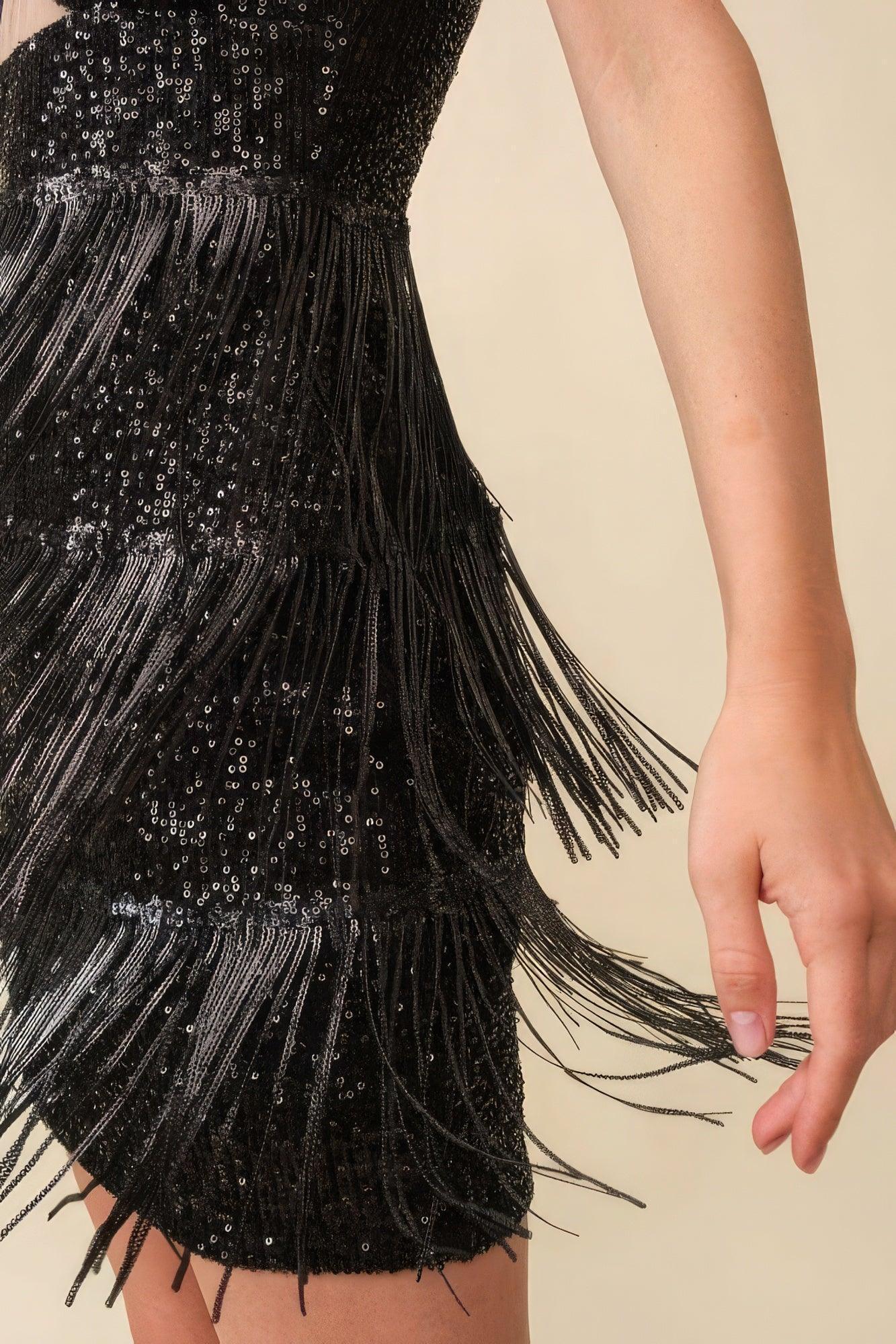 Robe moulante à paillettes