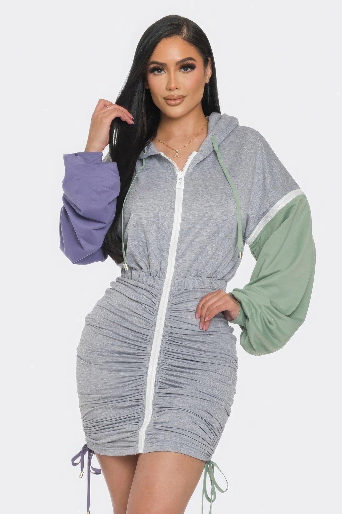 Robe à fermeture éclair détachable
