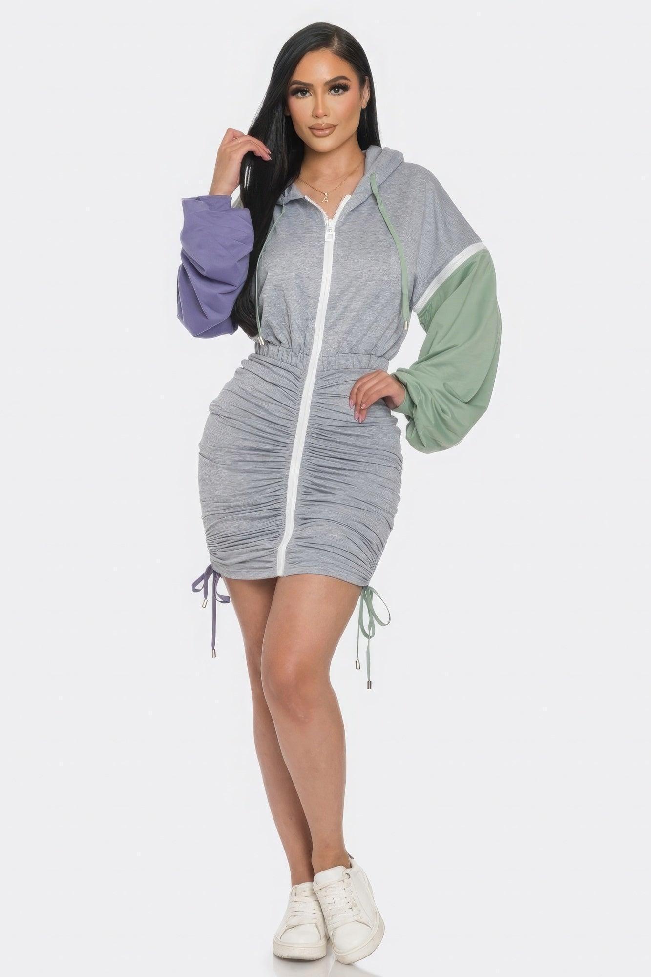 Robe à fermeture éclair détachable