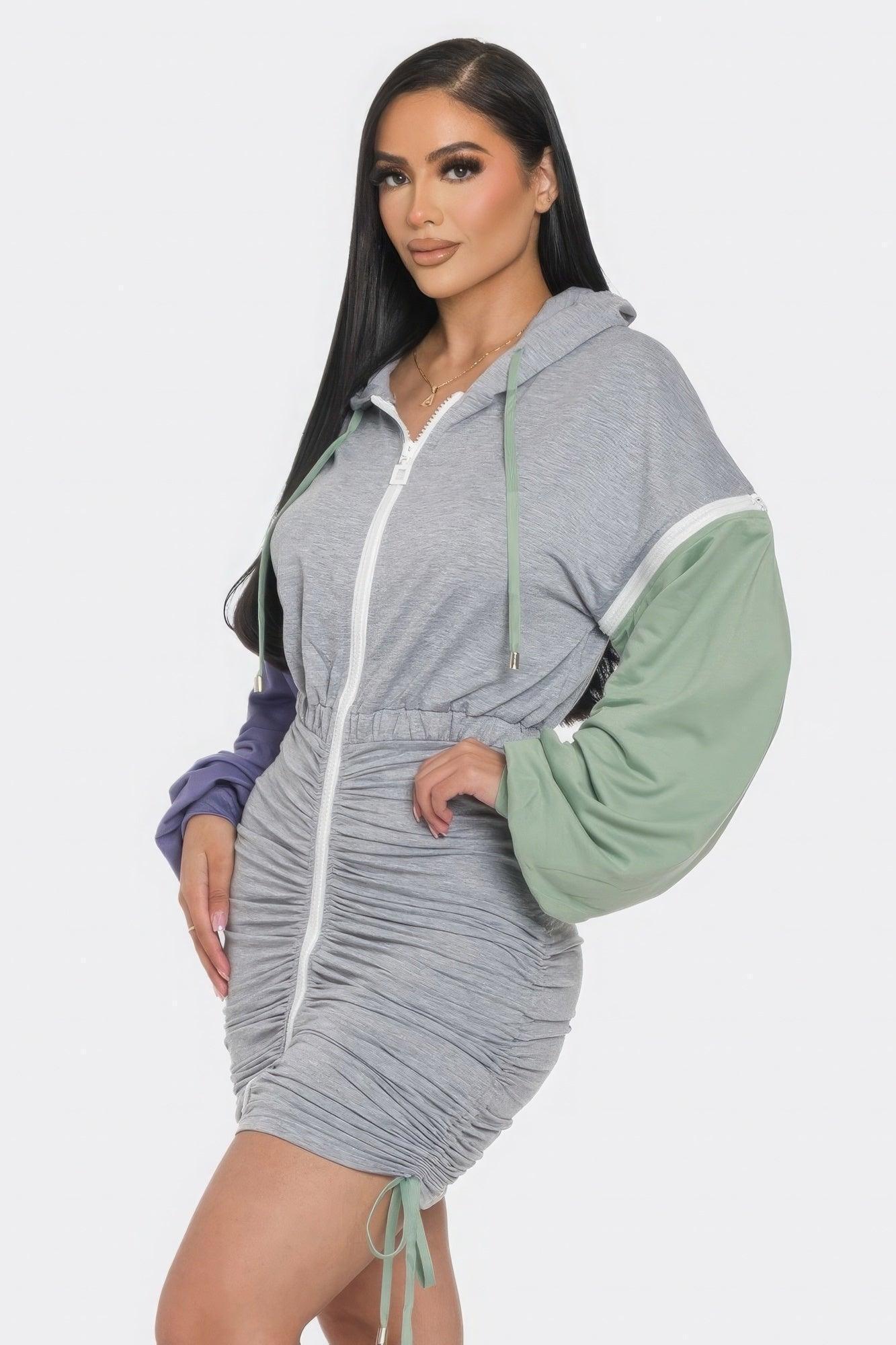 Robe à fermeture éclair détachable