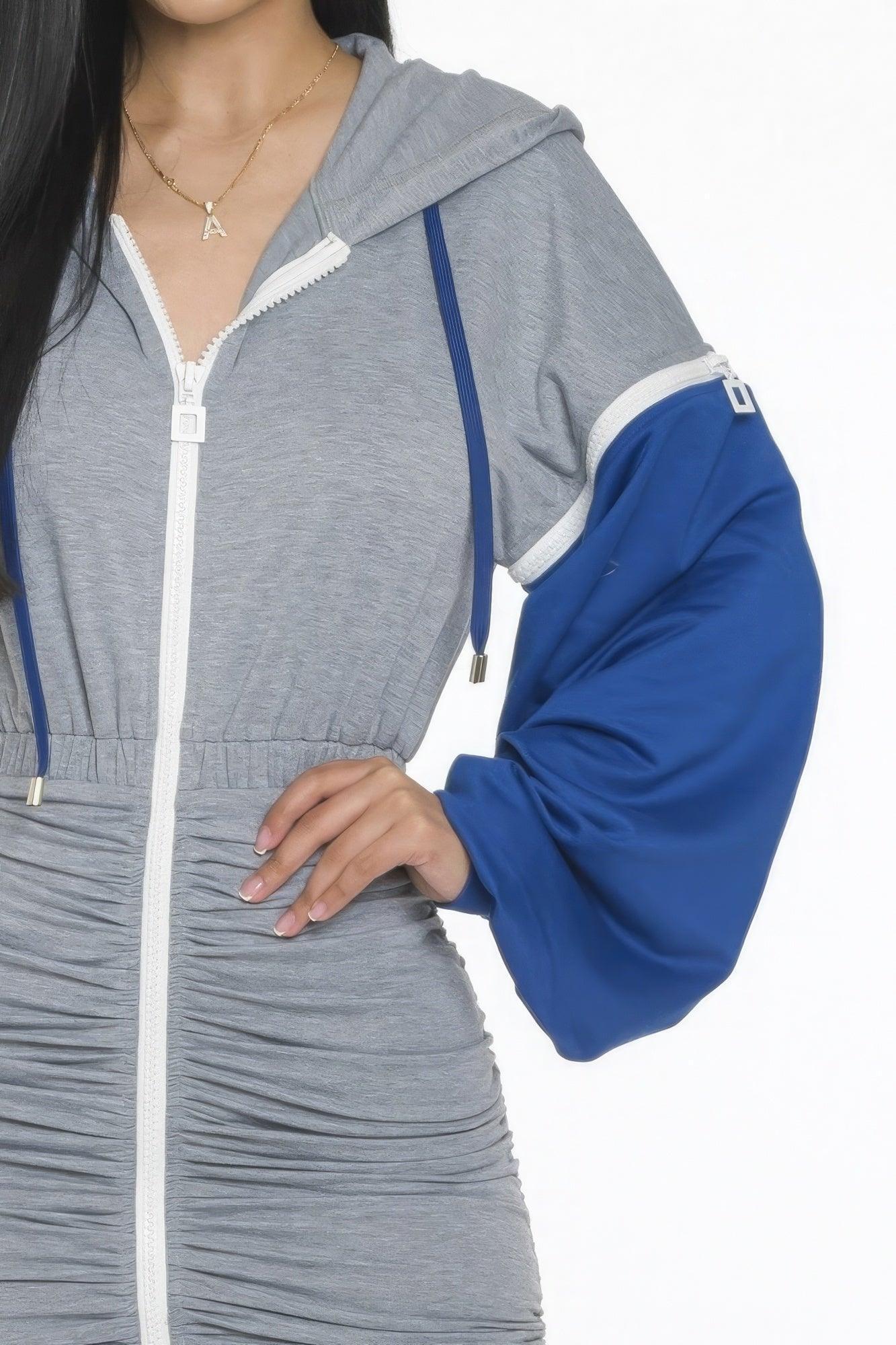 Robe à fermeture éclair détachable