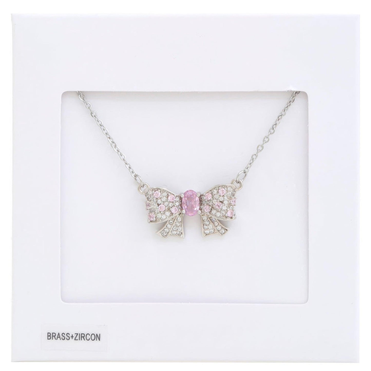 Collier en métal avec nœud strass