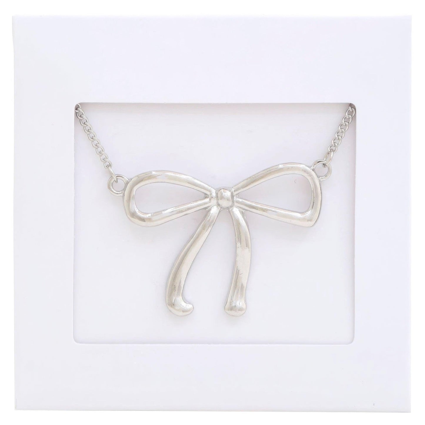 Collier en métal pendentif Bow