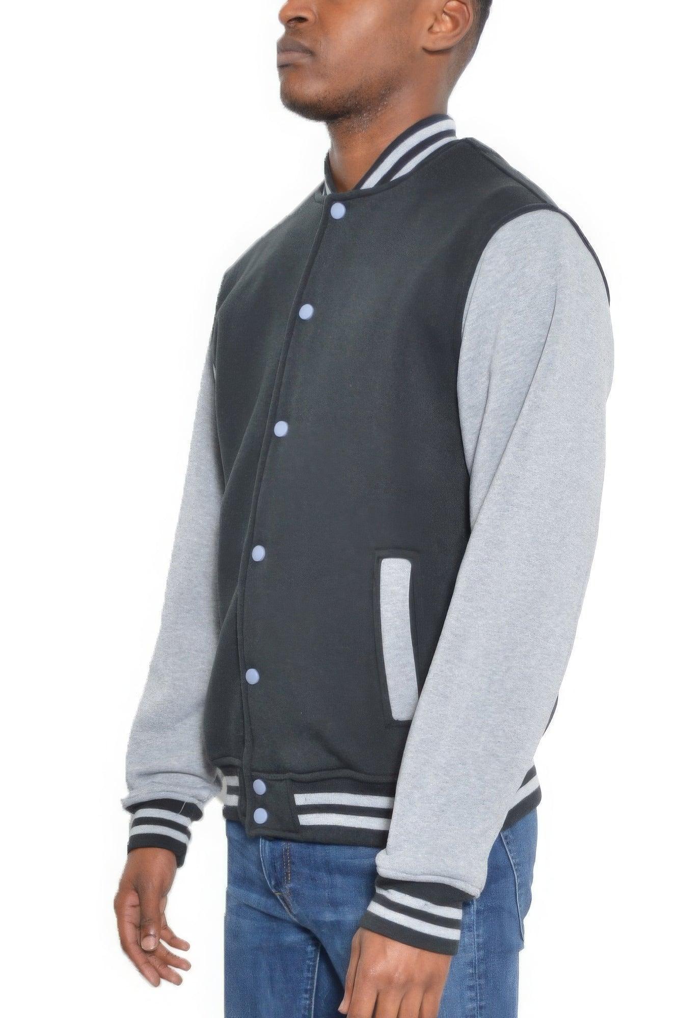 Chaqueta polar con botones a presión