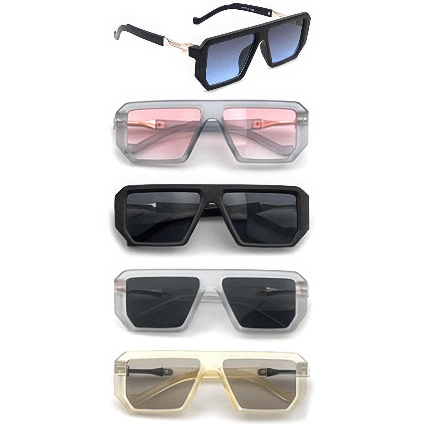 Lunettes de soleil carrées rétro élégantes