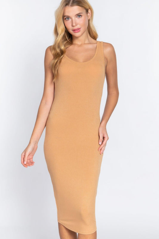 Robe mi-longue sans manches
