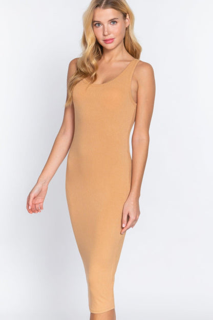 Vestido midi sin mangas