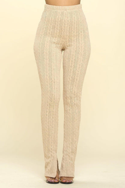Legging taille haute en tricot