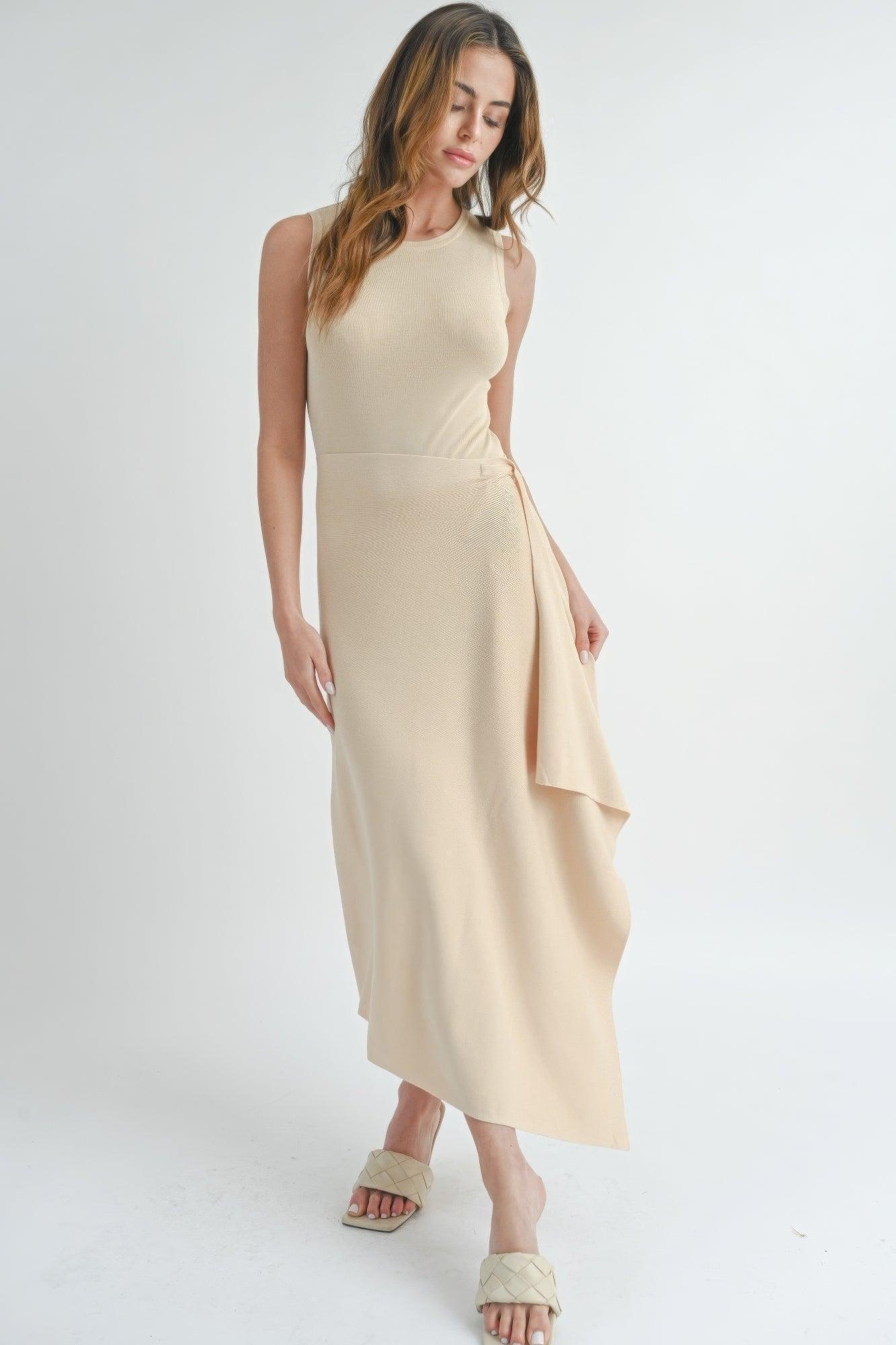 Robe longue avec fente