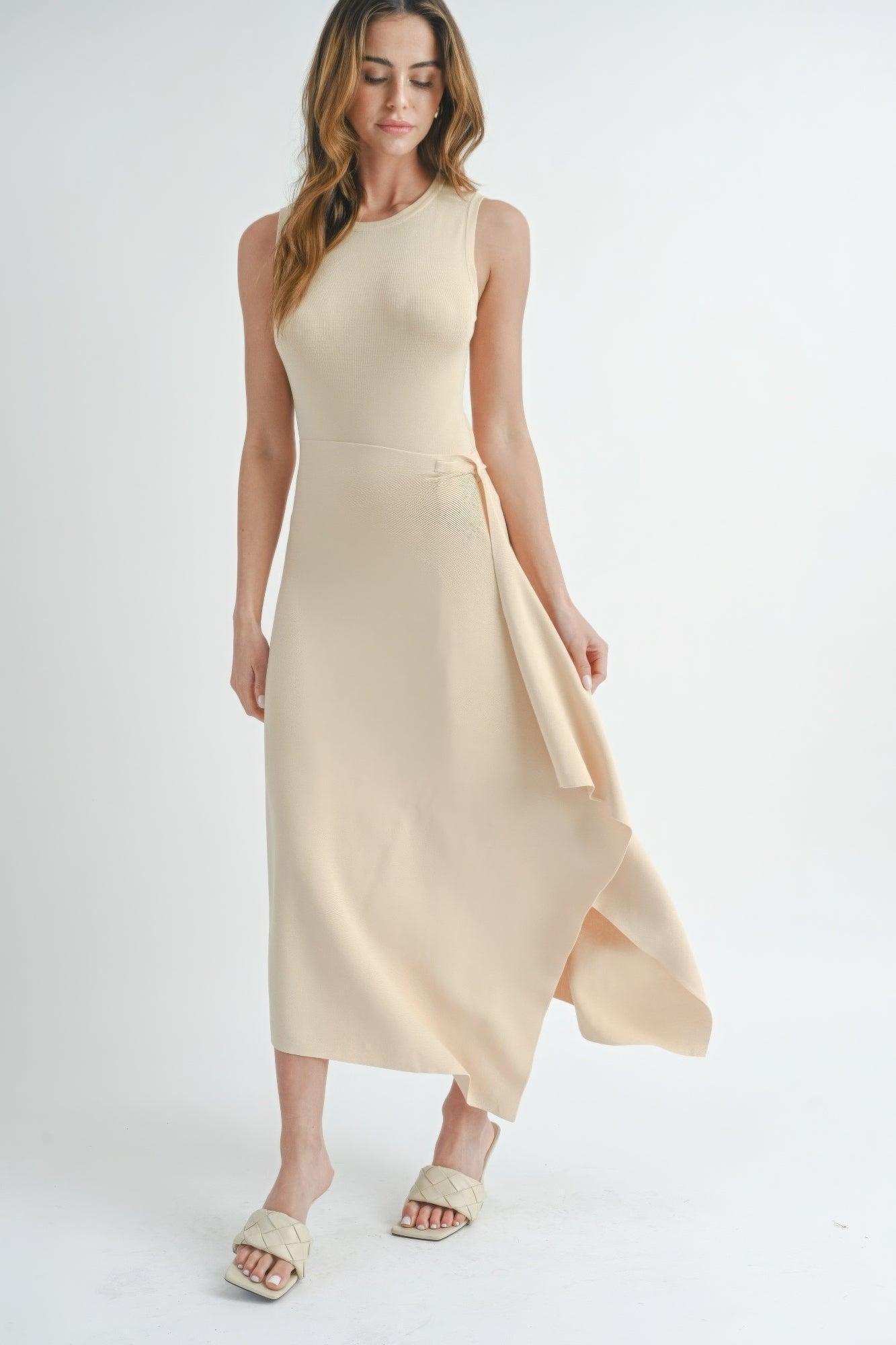 Robe longue avec fente